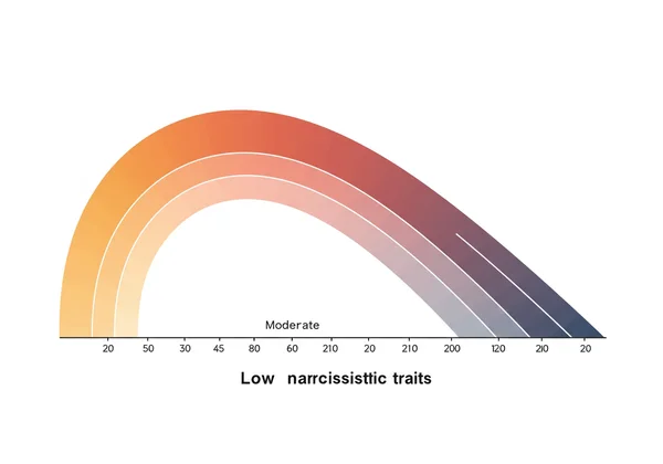 A spectrum graph showing different narcissism score ranges.