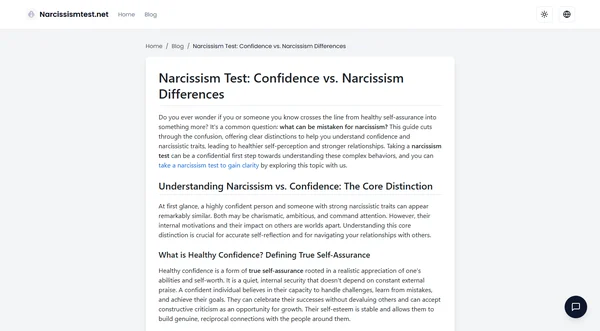Narcissism Test: Confidence vs. Narcissism Differences