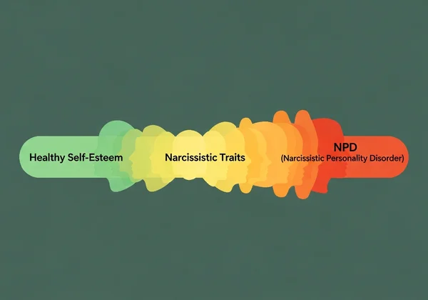 Visual representation of the narcissism spectrum