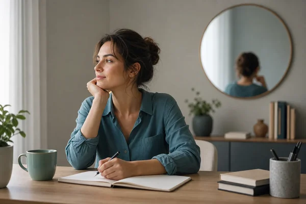 Calm reflection and fragile self-image