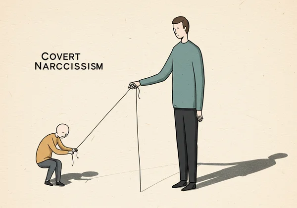 Illustration of covert narcissism, passive-aggression