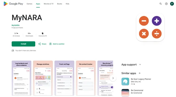 MyNARA - Aplikasi Pemulihan Penderaan Narsistik